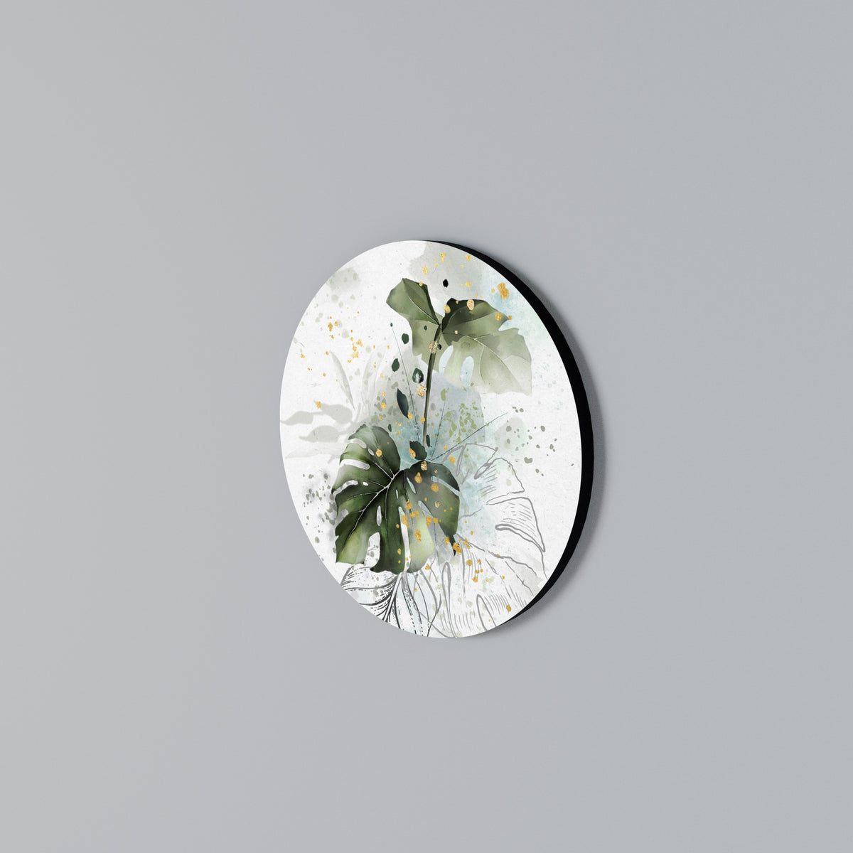VIVID LEAF SYMPHONY Arte de Parede Redonda