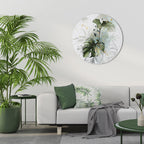 VIVID LEAF SYMPHONY Round Wall Art