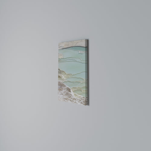 AQUAMARINE WHISPERS Quadro em tela vertical