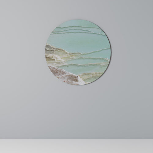 AQUAMARINE WHISPERS Quadro Redondo Decorativo