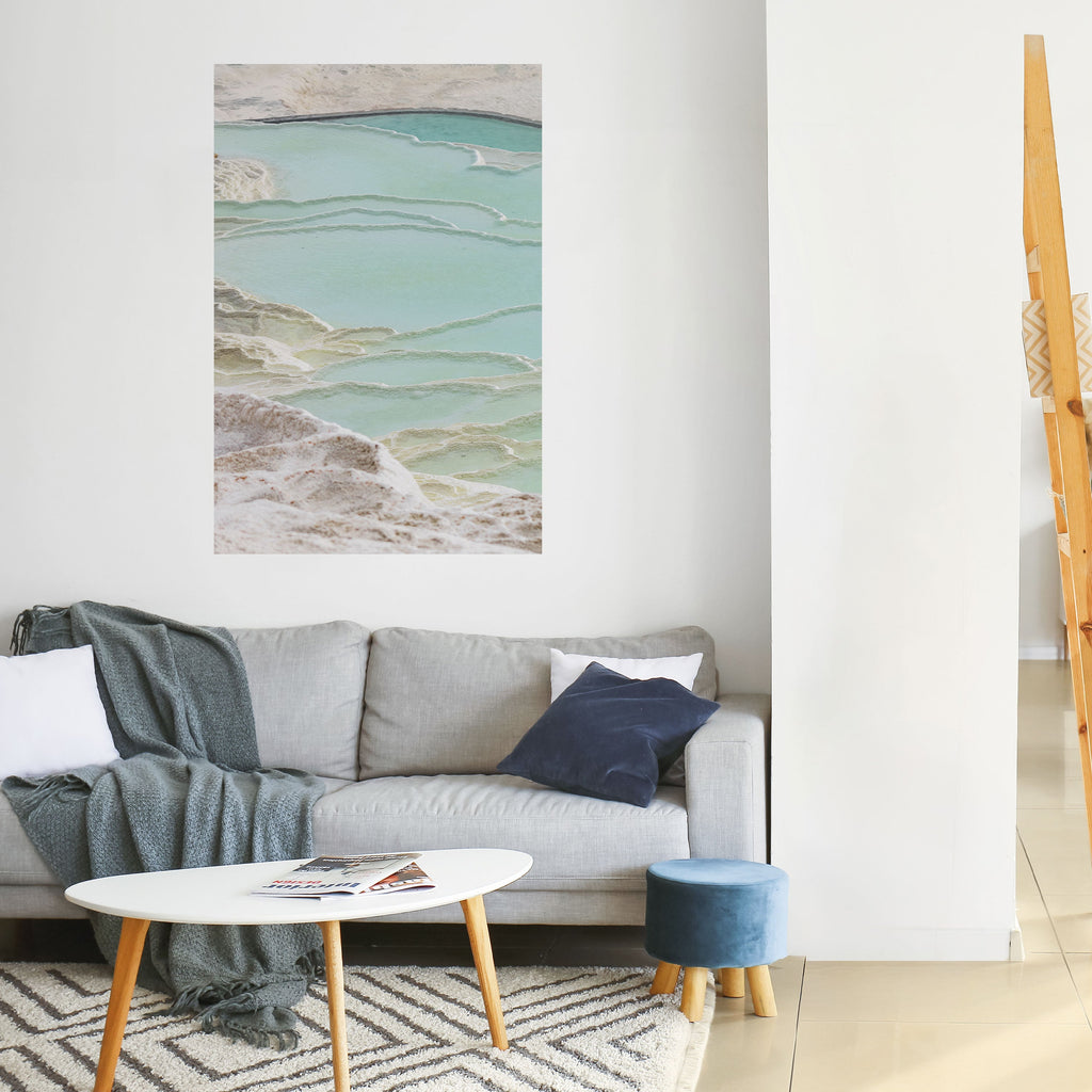 AQUAMARINE WHISPERS Peel and Stick Vertical Poster