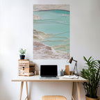 AQUAMARINE WHISPERS Peel and Stick Vertical Poster