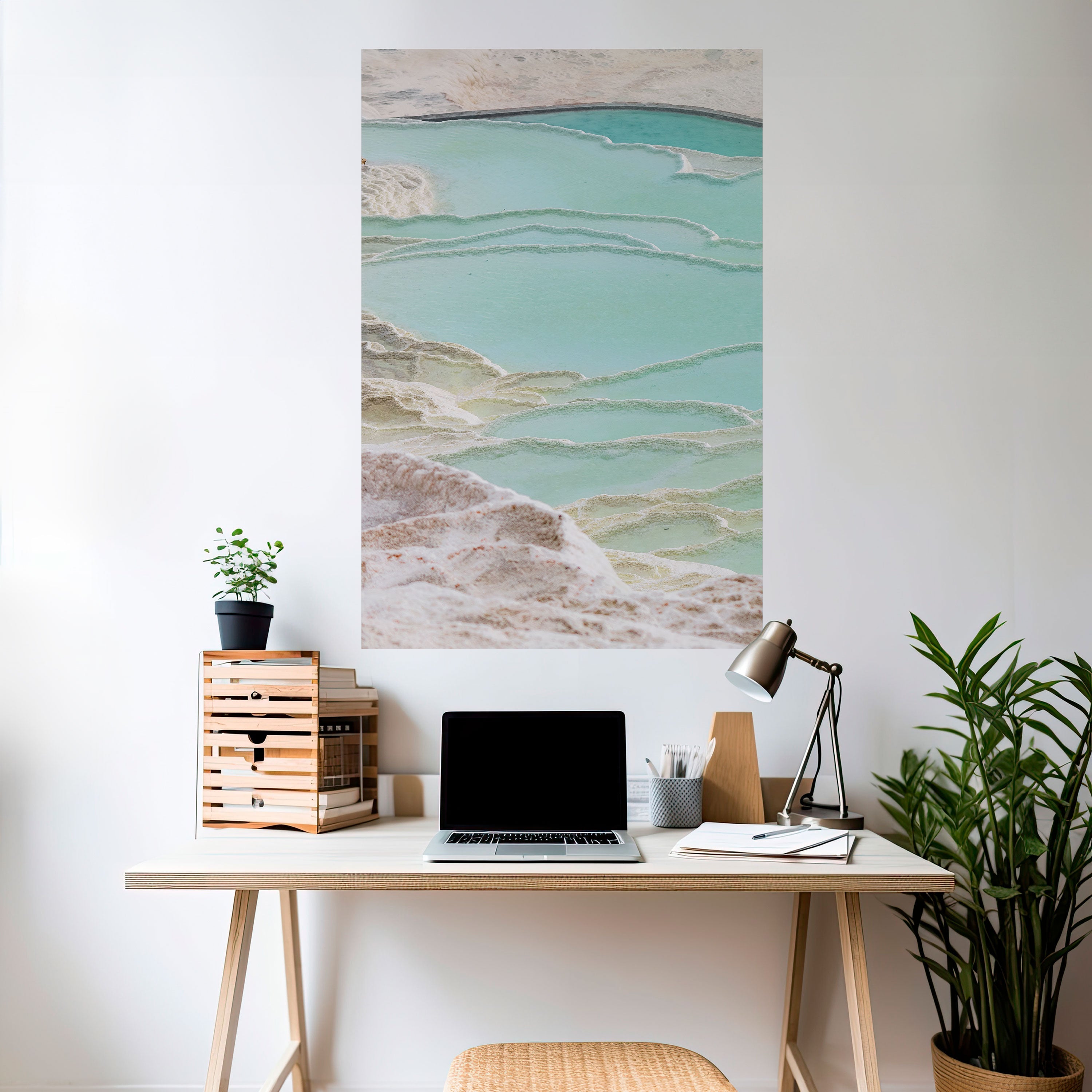 AQUAMARINE WHISPERS Peel and Stick Vertical Poster