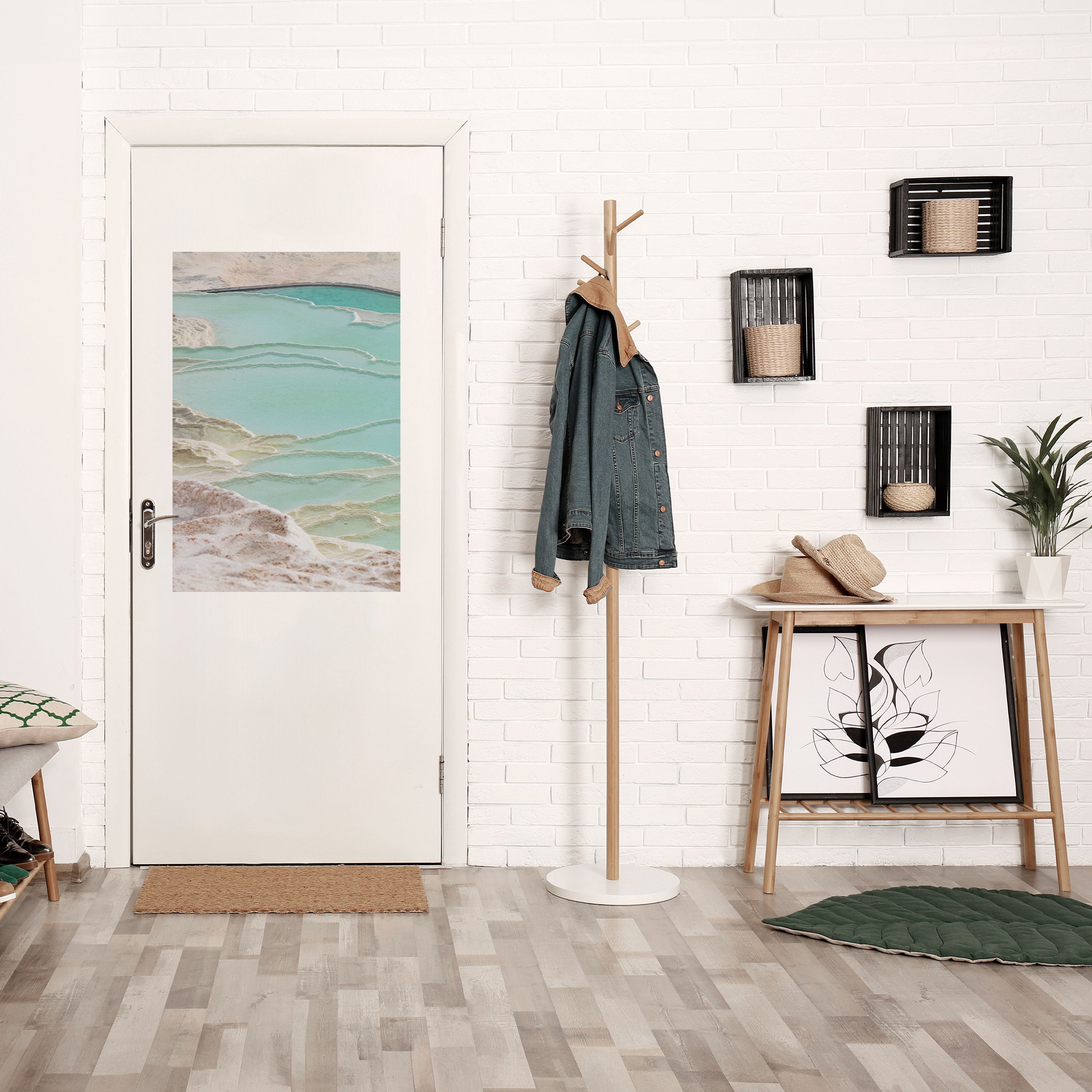 AQUAMARINE WHISPERS Peel and Stick Vertical Poster