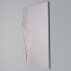 WHISPERING PINK FEATHERS Vertical Canvas Print