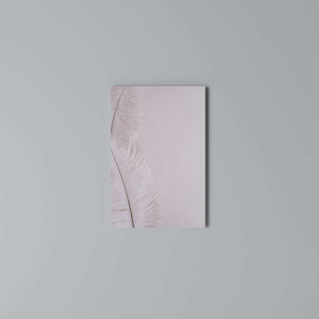 WHISPERING PINK FEATHERS Vertical Canvas Print