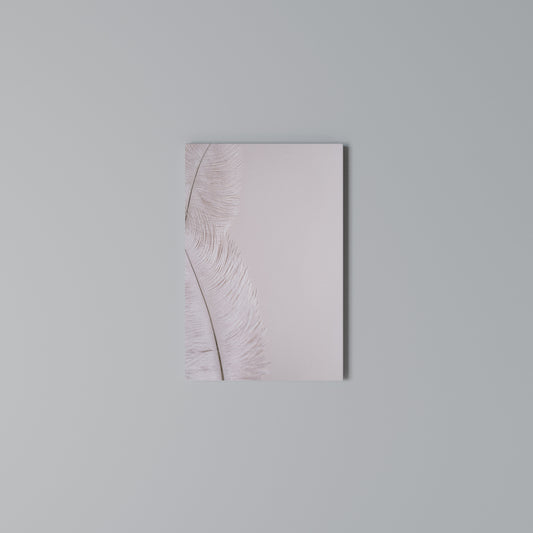 WHISPERING PINK FEATHERS Vertical Canvas Print