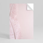 WHISPERING PINK FEATHERS Peel and Stick Vertical Poster