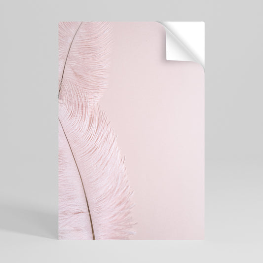 WHISPERING PINK FEATHERS Póster Autocolante Vertical