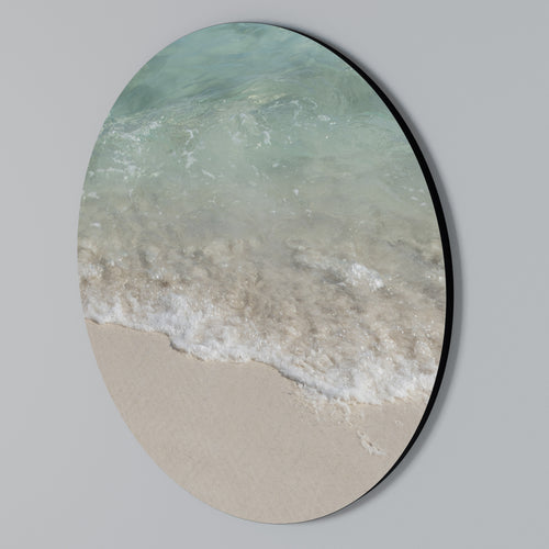 SERENITY BY THE SHORE Round Wall Art