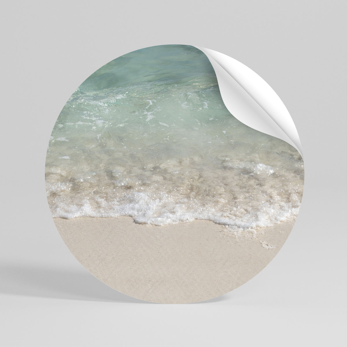 SERENITY BY THE SHORE Autocolante Redondo Removível