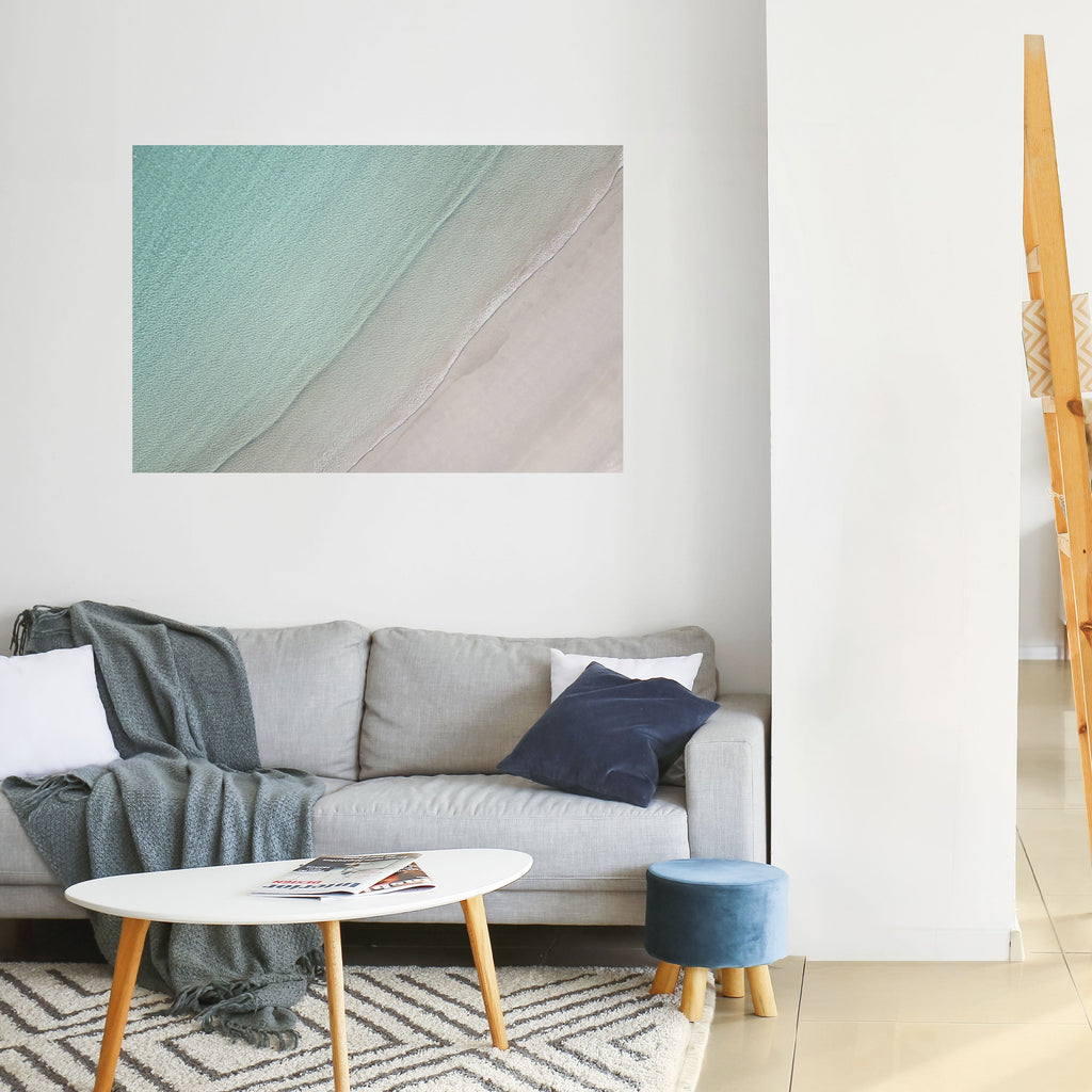 COASTAL CALM ARTISTRY Peel and Stick Horizontal Poster