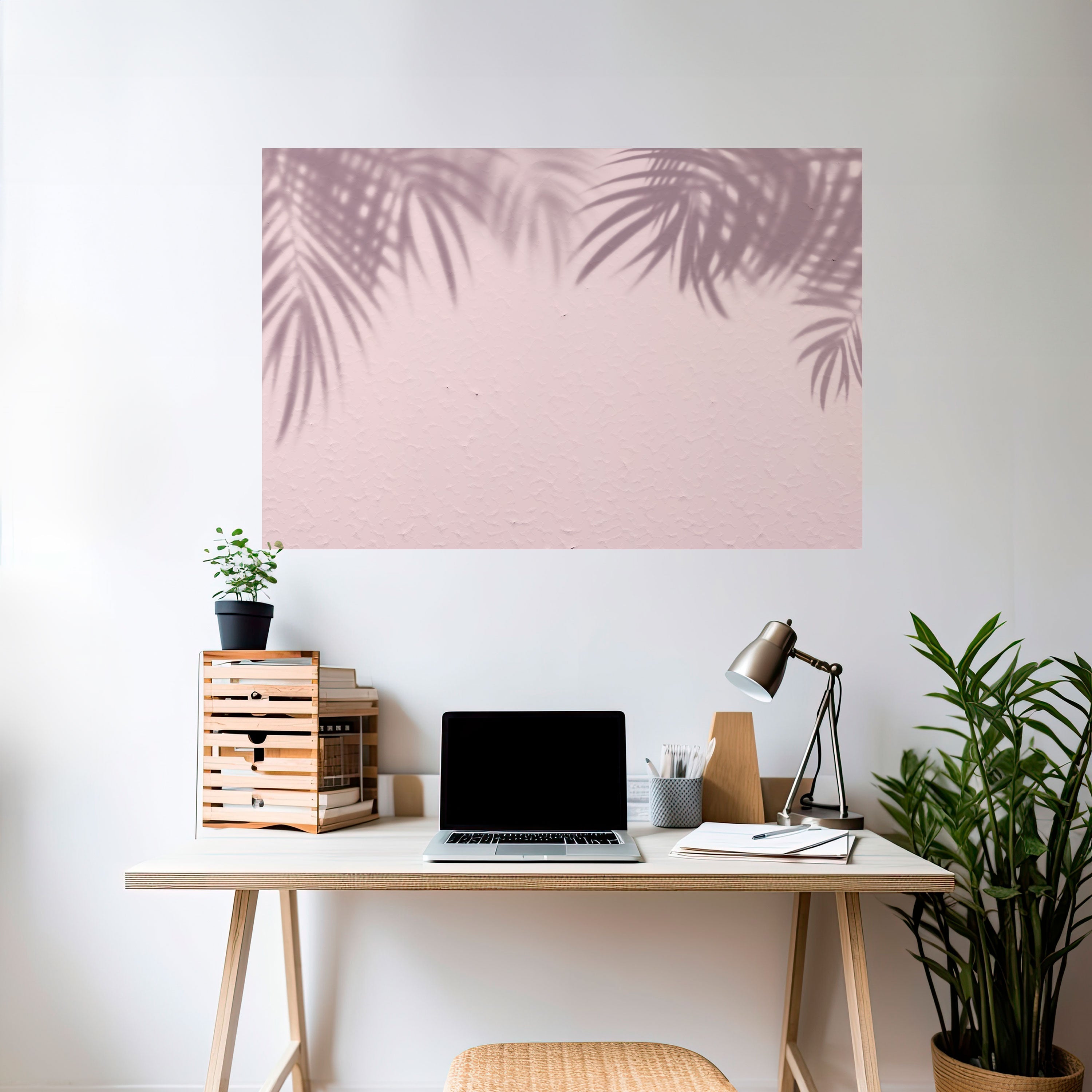 PALM SHADOWS DANCE Peel and Stick Horizontal Poster