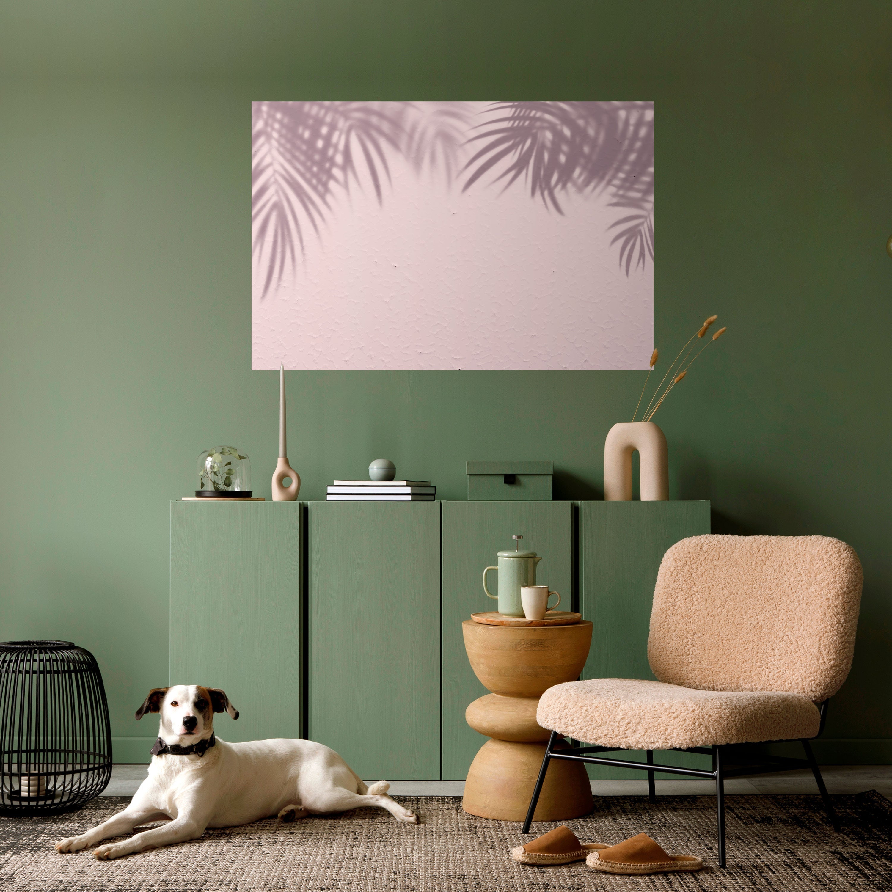 PALM SHADOWS DANCE Peel and Stick Horizontal Poster