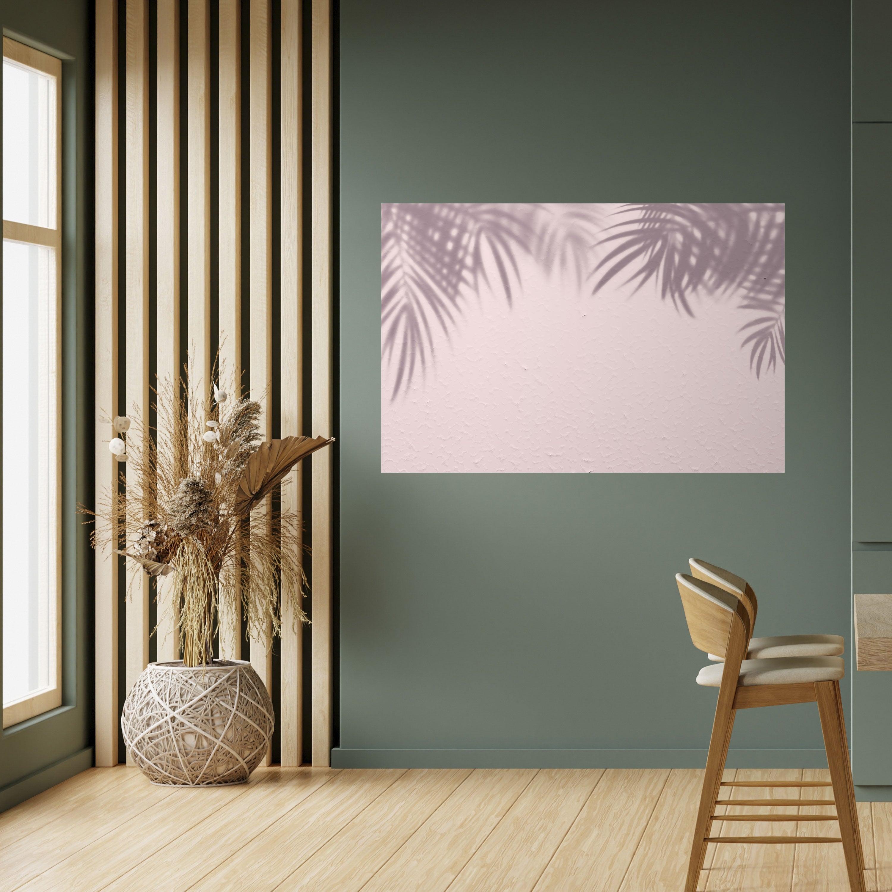 PALM SHADOWS DANCE Peel and Stick Horizontal Poster