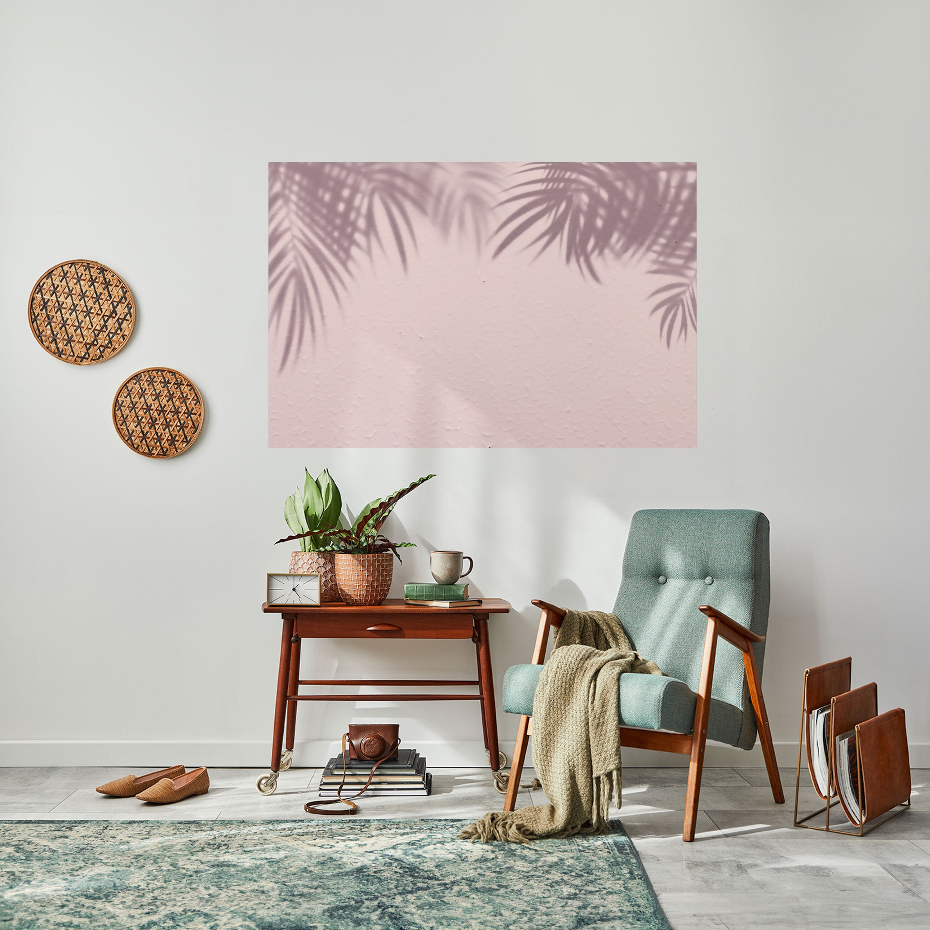 PALM SHADOWS DANCE Peel and Stick Horizontal Poster