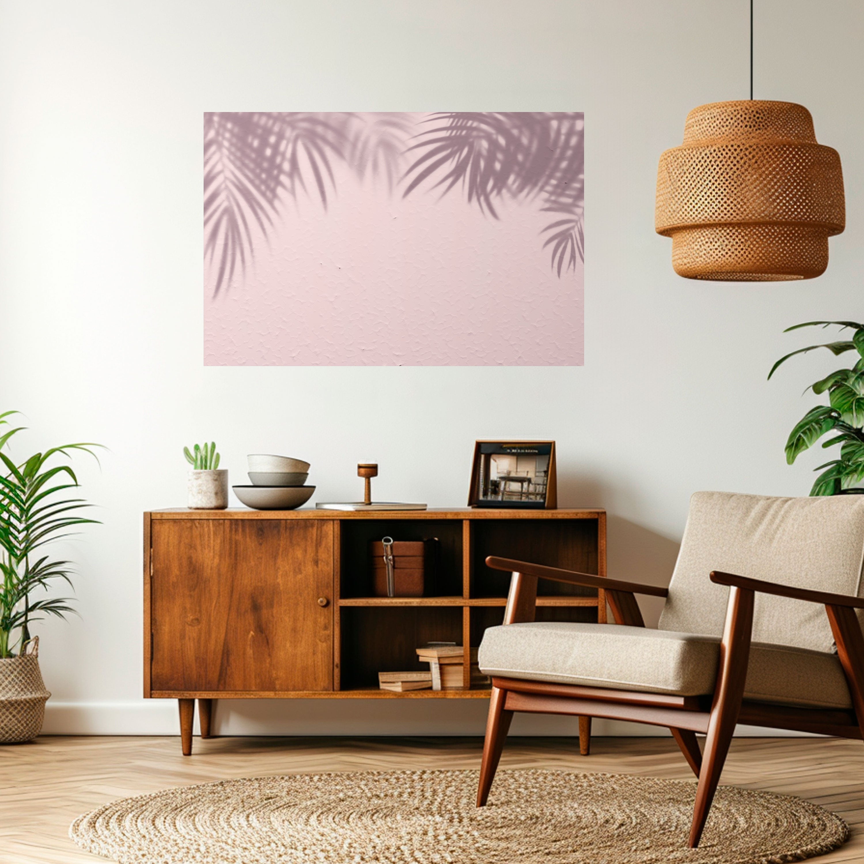 PALM SHADOWS DANCE Peel and Stick Horizontal Poster