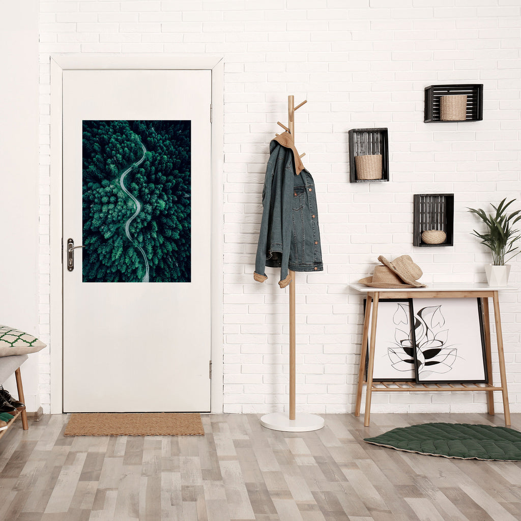 FORESTED SERPENTINE ROUTE Poster Vertical Autocolante