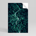 FORESTED SERPENTINE ROUTE Póster Autocolante Vertical