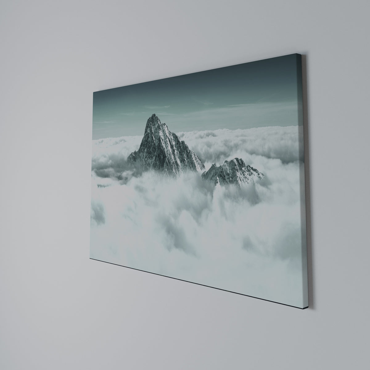 CLOUD-KISSED PEAK Horizontal Canvas Print