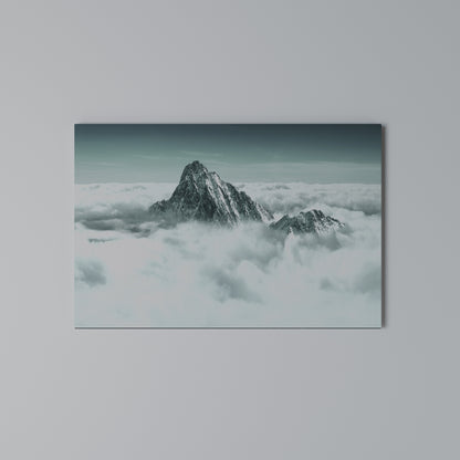 CLOUD-KISSED PEAK Horizontal Canvas Print