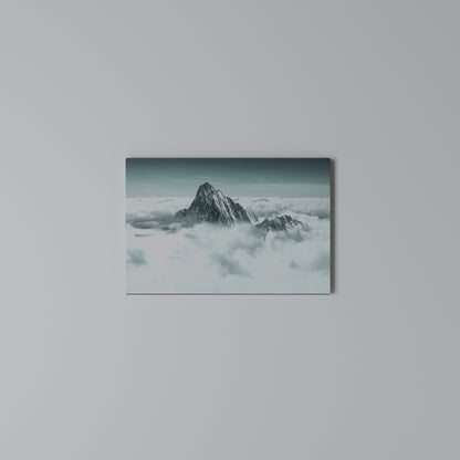 CLOUD-KISSED PEAK Horizontal Canvas Print