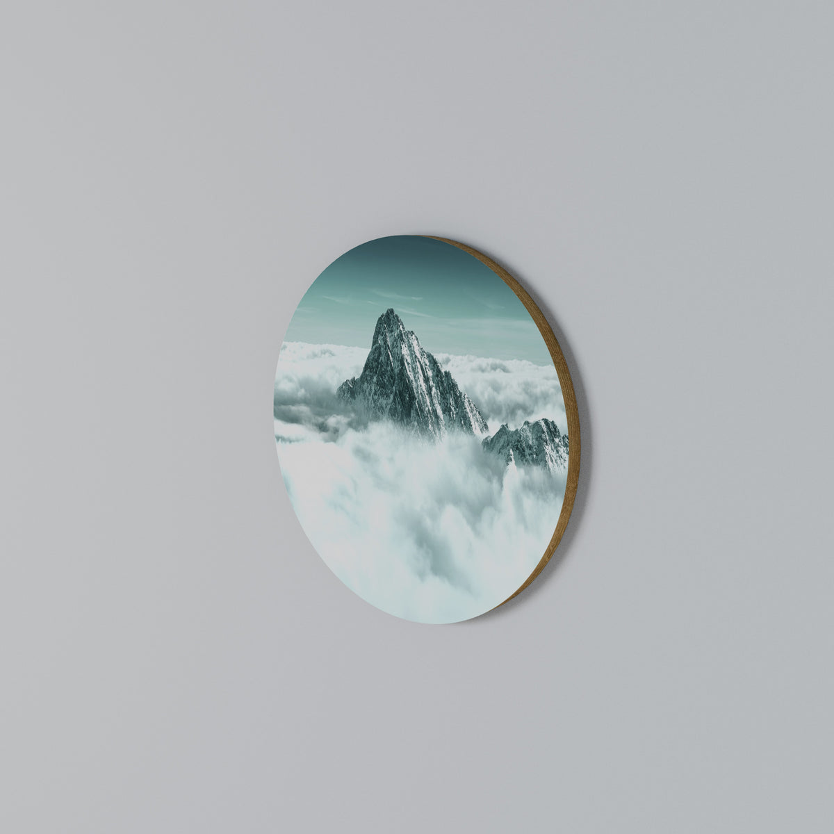 CLOUD-KISSED PEAK Arte de Parede Redonda