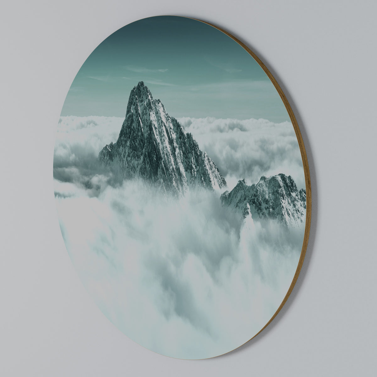 CLOUD-KISSED PEAK Arte de Parede Redonda