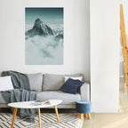 CLOUD-KISSED PEAK Poster Vertical Autocolante