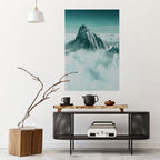 CLOUD-KISSED PEAK Poster Vertical Autocolante