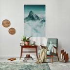 CLOUD-KISSED PEAK Poster Vertical Autocolante