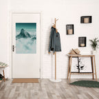 CLOUD-KISSED PEAK Poster Vertical Autocolante