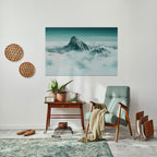 CLOUD-KISSED PEAK Peel and Stick Horizontal Poster