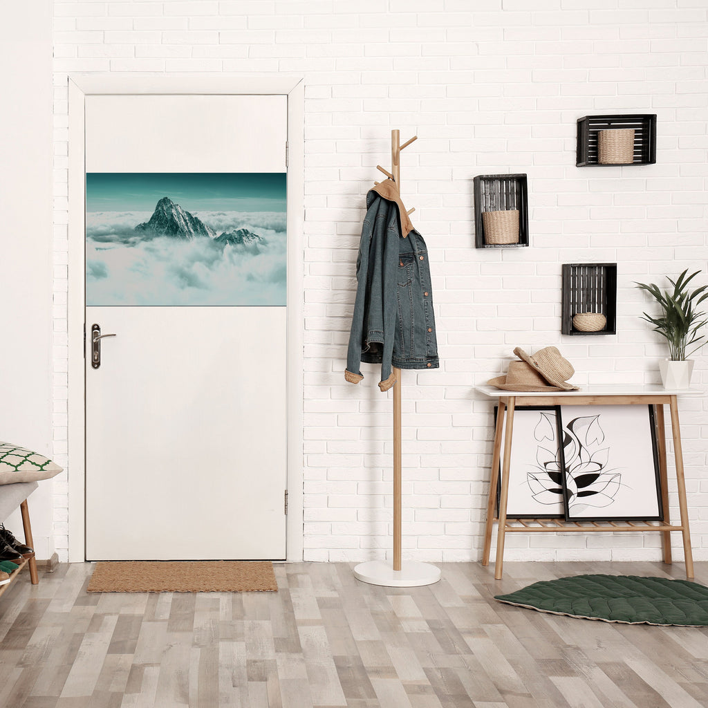 CLOUD-KISSED PEAK Peel and Stick Horizontal Poster