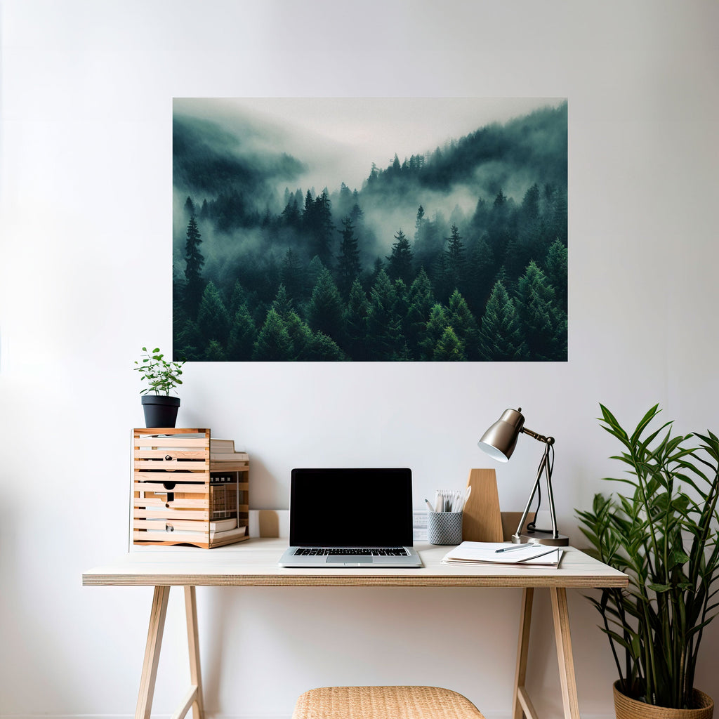 MYSTICAL FOREST WHISPERS Peel and Stick Horizontal Poster