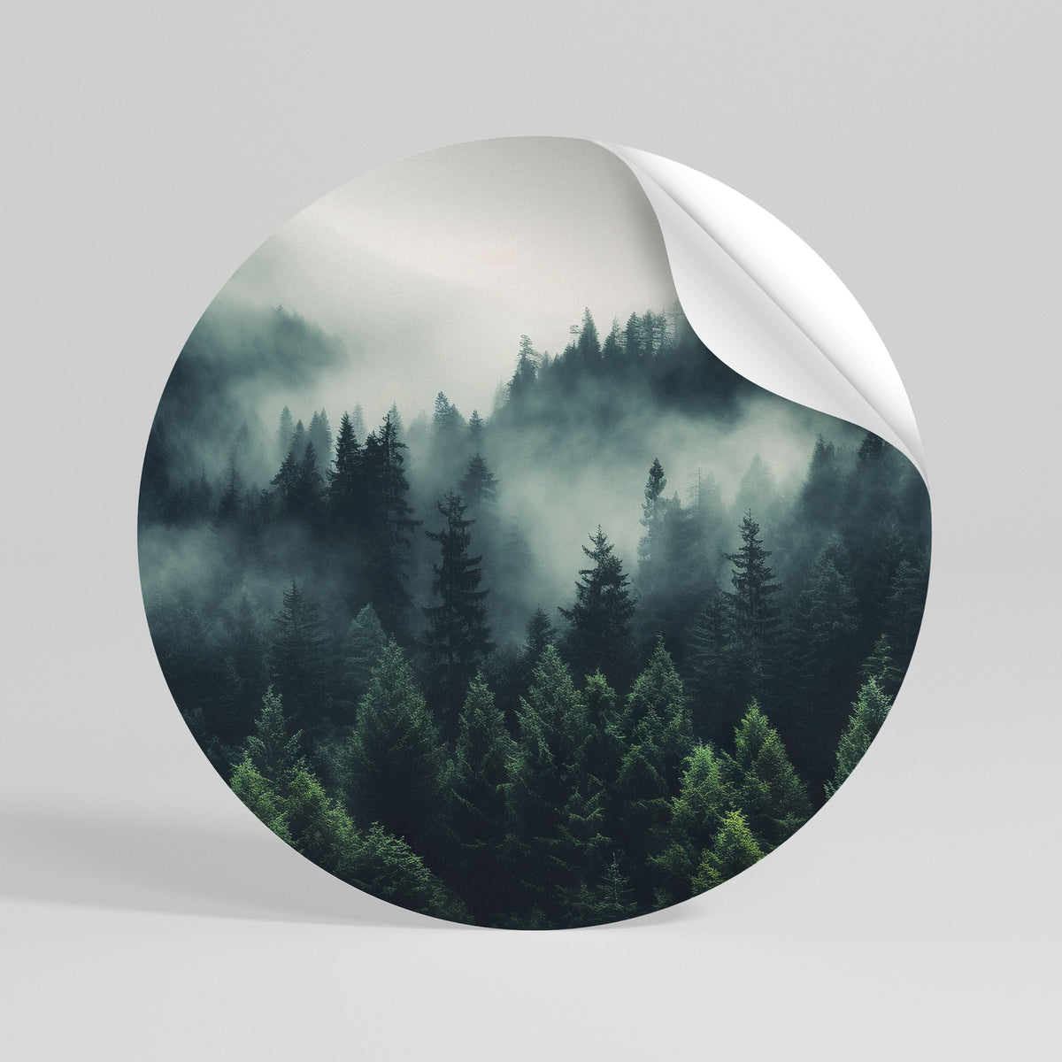 MYSTICAL FOREST WHISPERS Autocolante Redondo Removível
