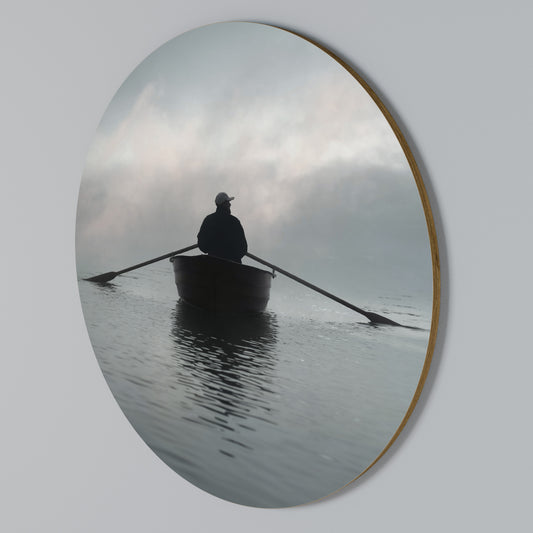 SAIL INTO THE UNKNOWN Arte de Parede Redonda