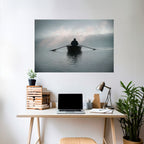 SAIL INTO THE UNKNOWN Peel and Stick Horizontal Poster