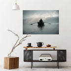 SAIL INTO THE UNKNOWN Peel and Stick Horizontal Poster