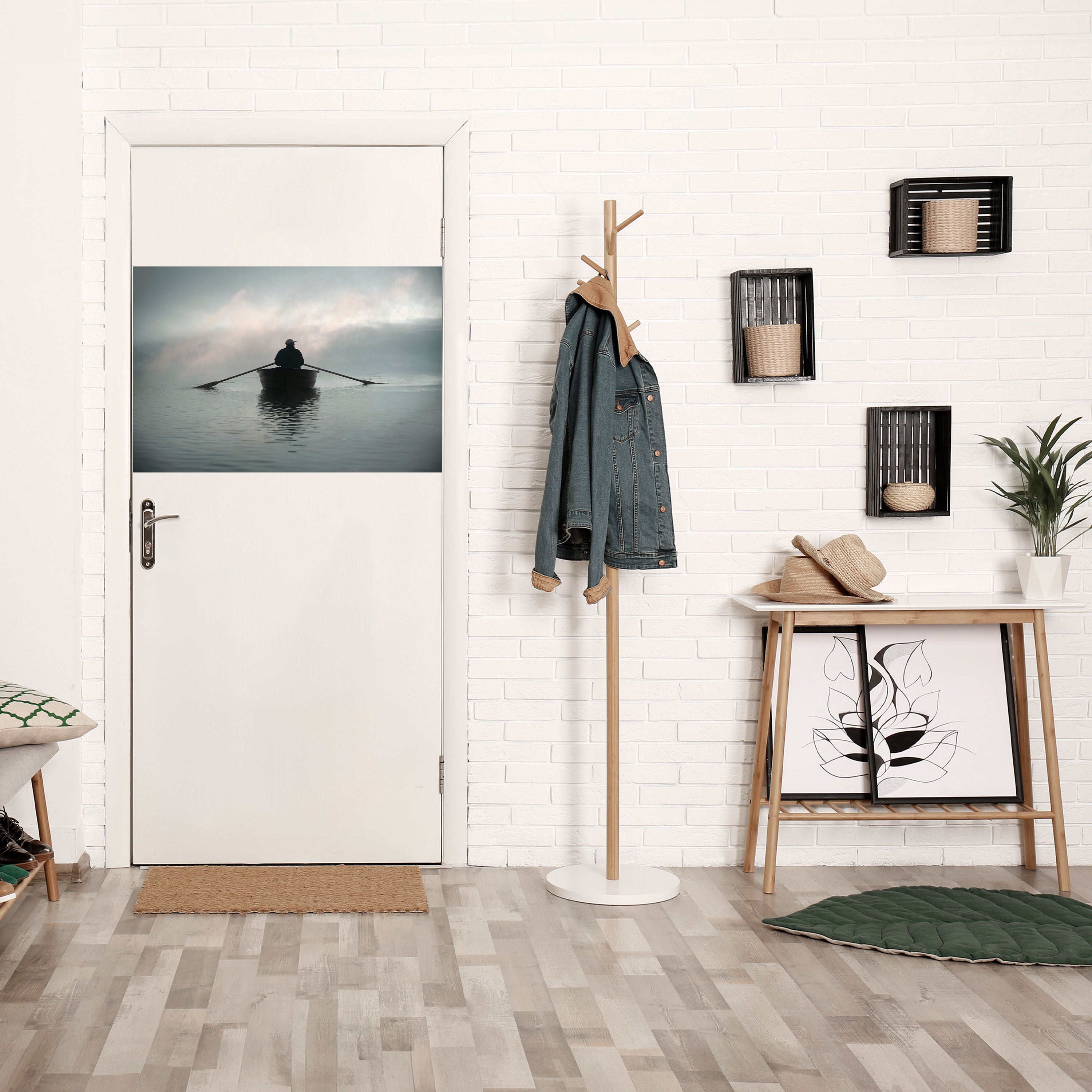 SAIL INTO THE UNKNOWN Peel and Stick Horizontal Poster