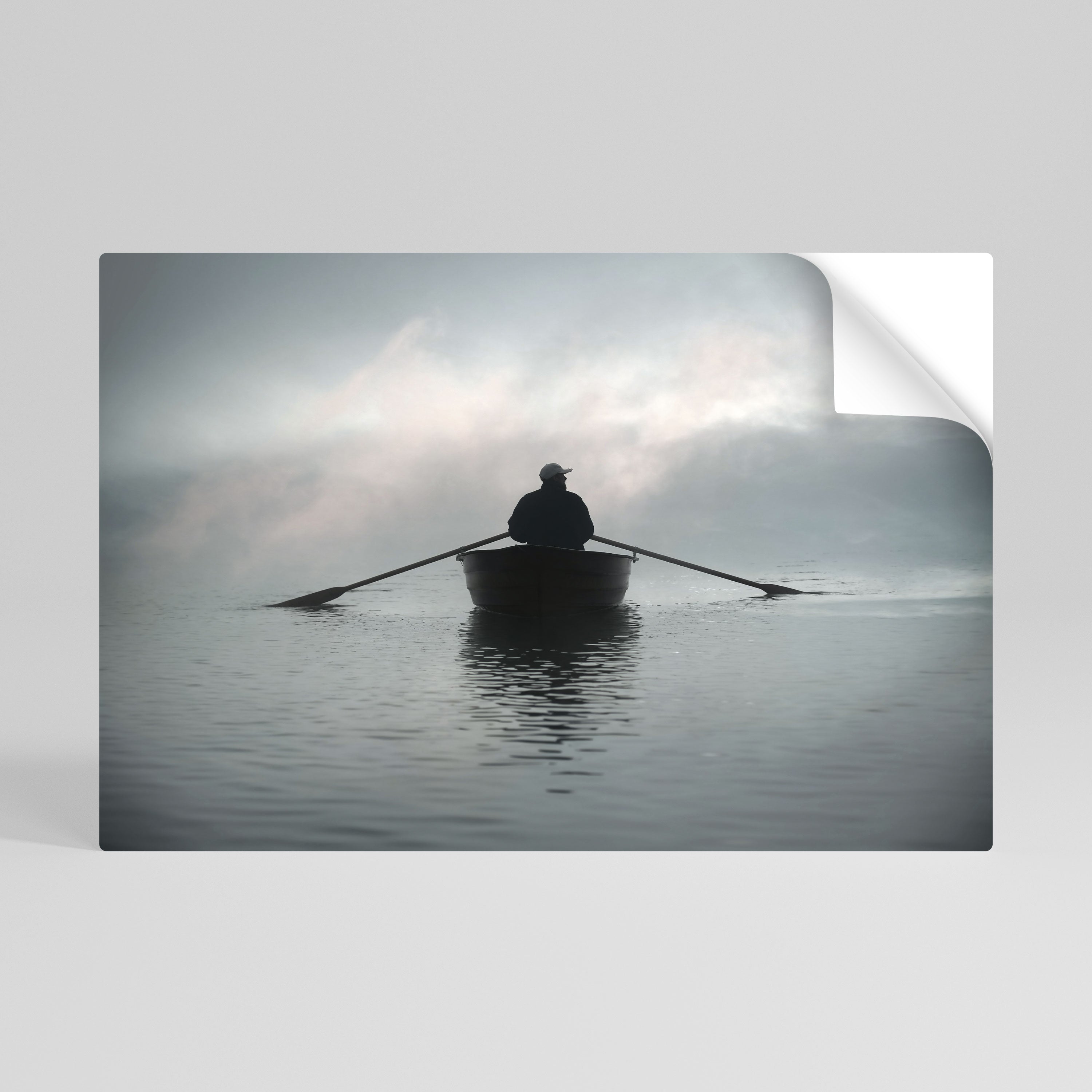 SAIL INTO THE UNKNOWN Peel and Stick Horizontal Poster