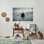 SAIL INTO THE UNKNOWN Peel and Stick Horizontal Poster