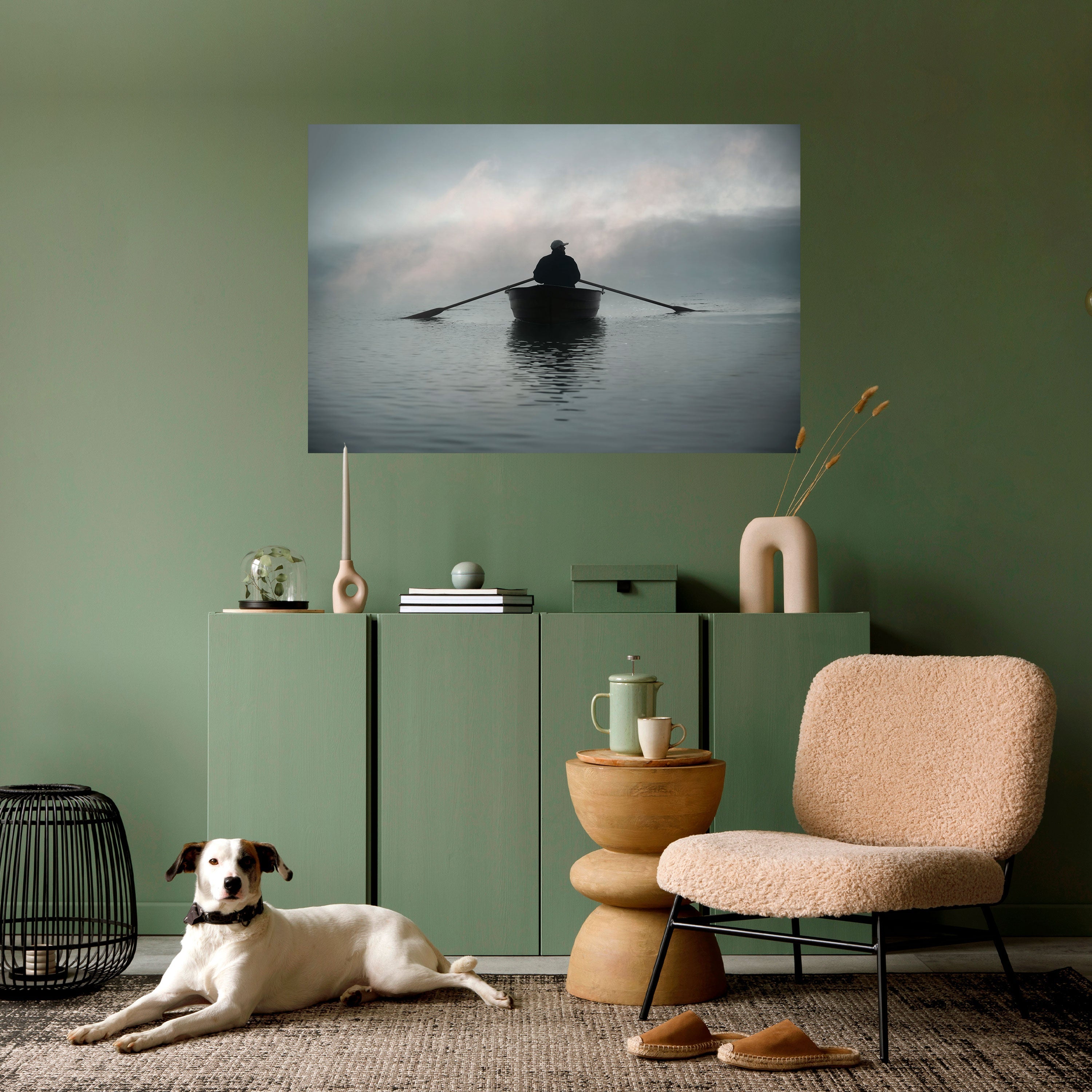 SAIL INTO THE UNKNOWN Peel and Stick Horizontal Poster