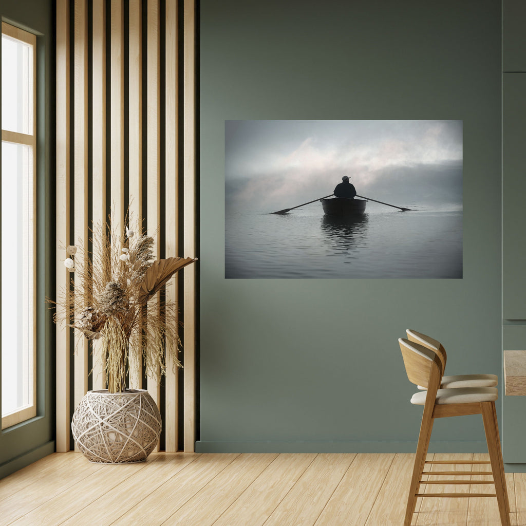 SAIL INTO THE UNKNOWN Peel and Stick Horizontal Poster