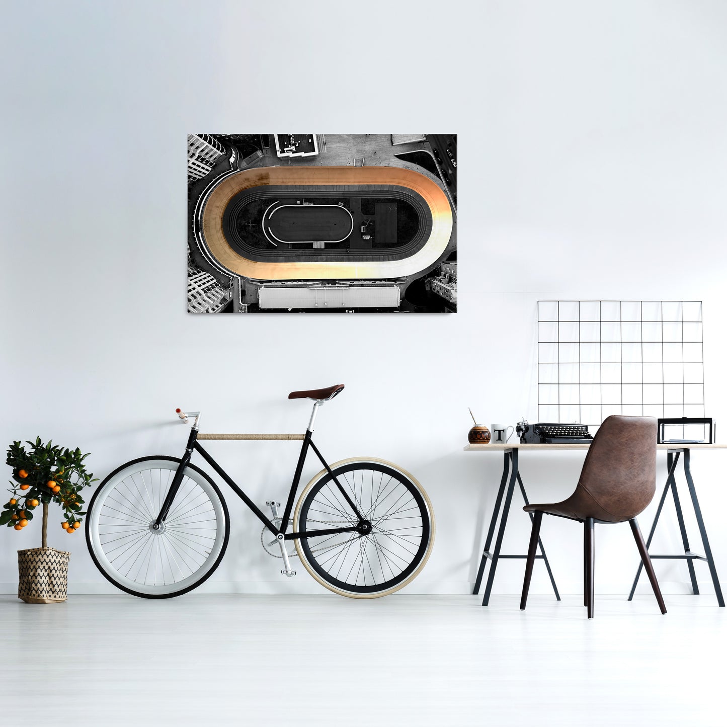 EDGE OF THE TRACK Horizontal Canvas Print
