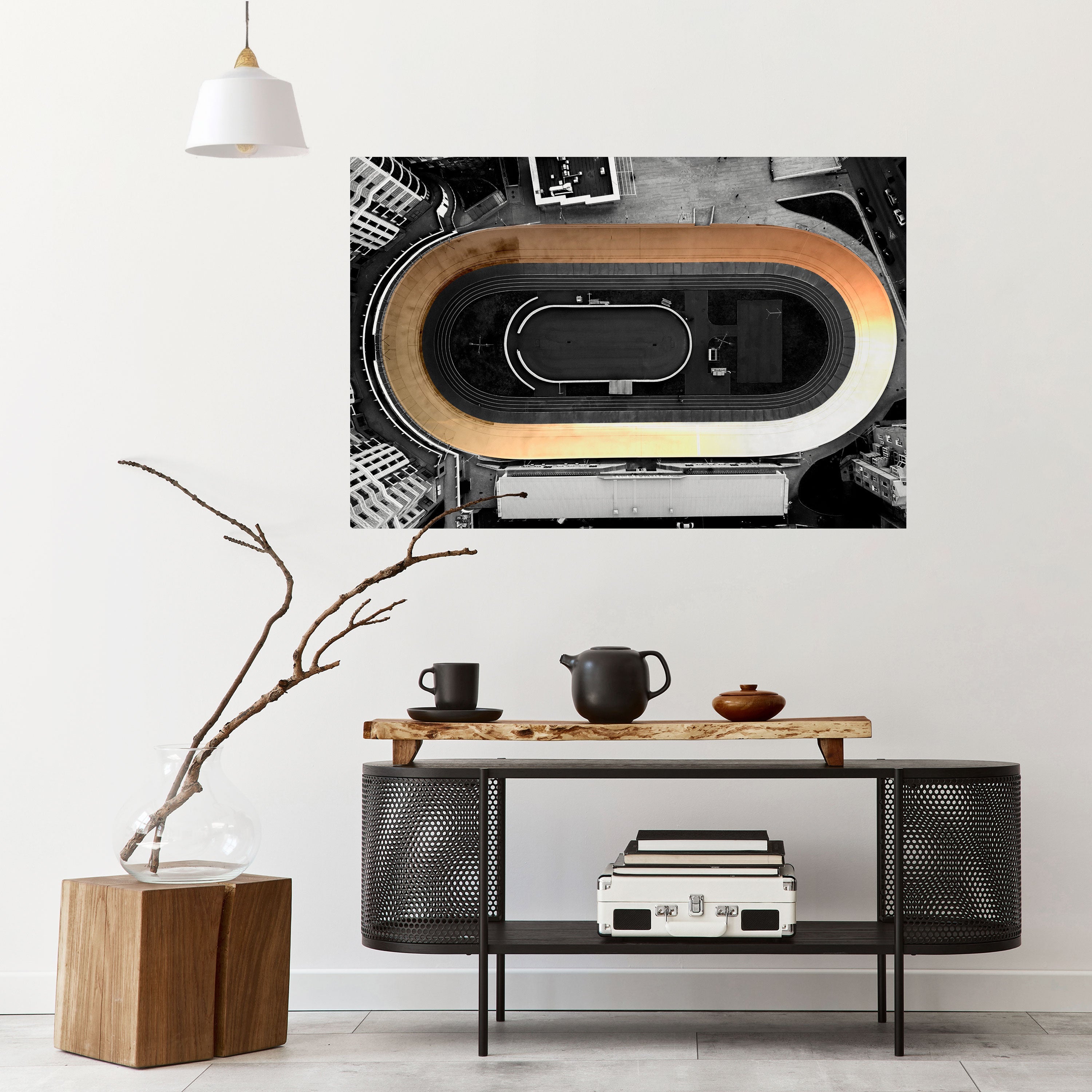 EDGE OF THE TRACK Poster Horizontal Autocolante