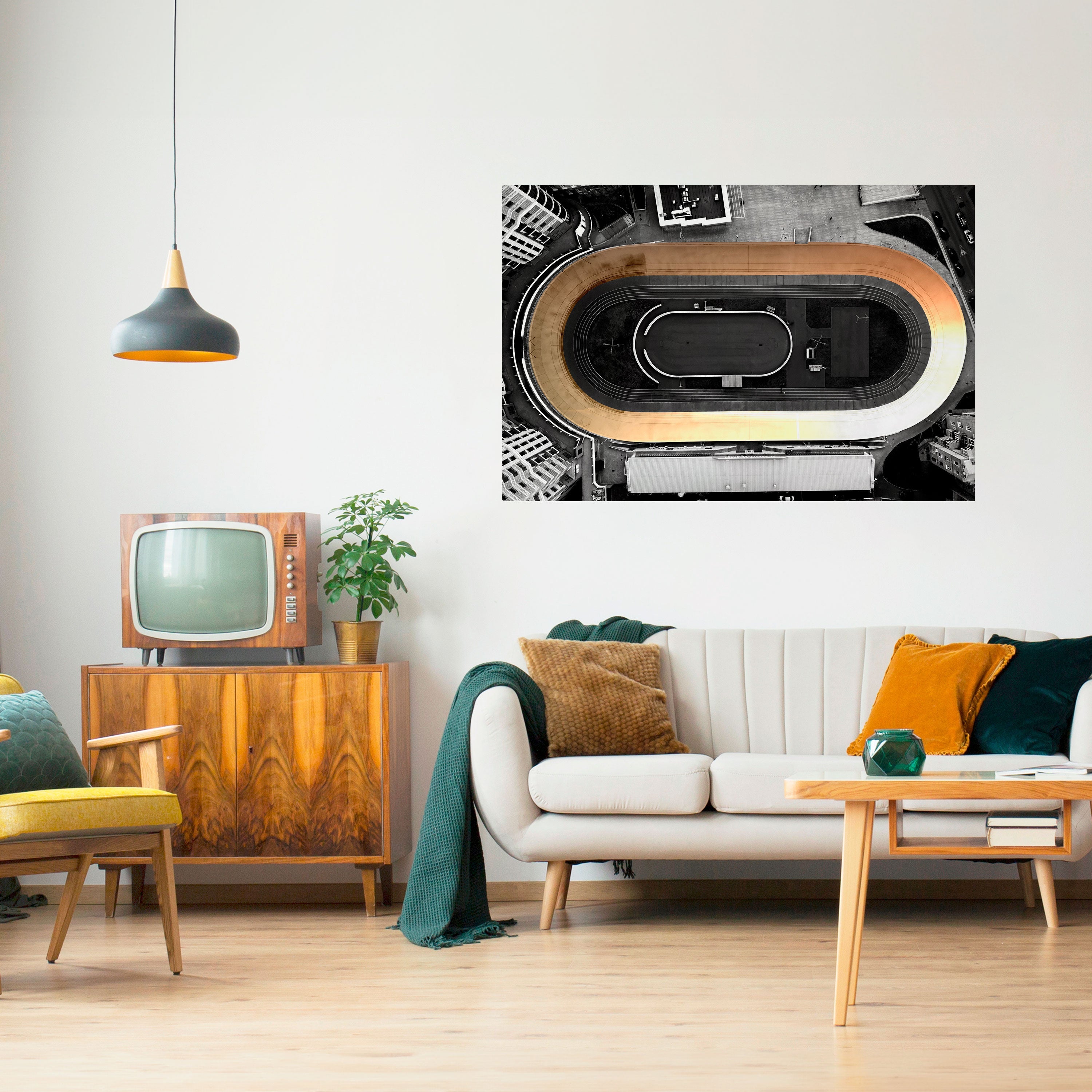 EDGE OF THE TRACK Poster Horizontal Autocolante