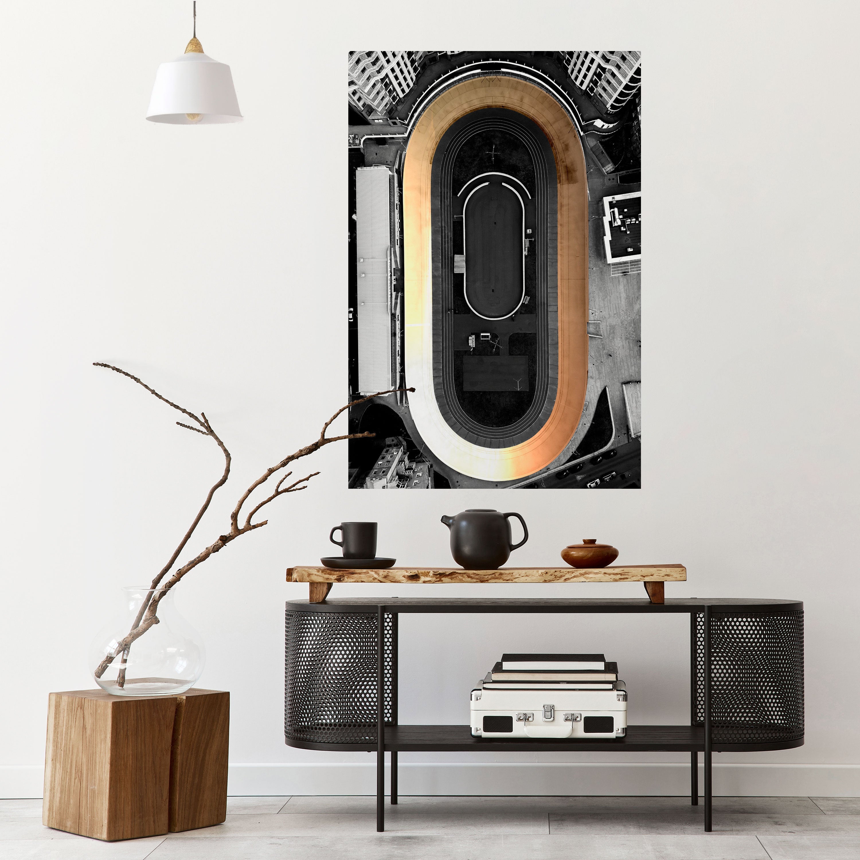 EDGE OF THE TRACK Poster Vertical Autocolante