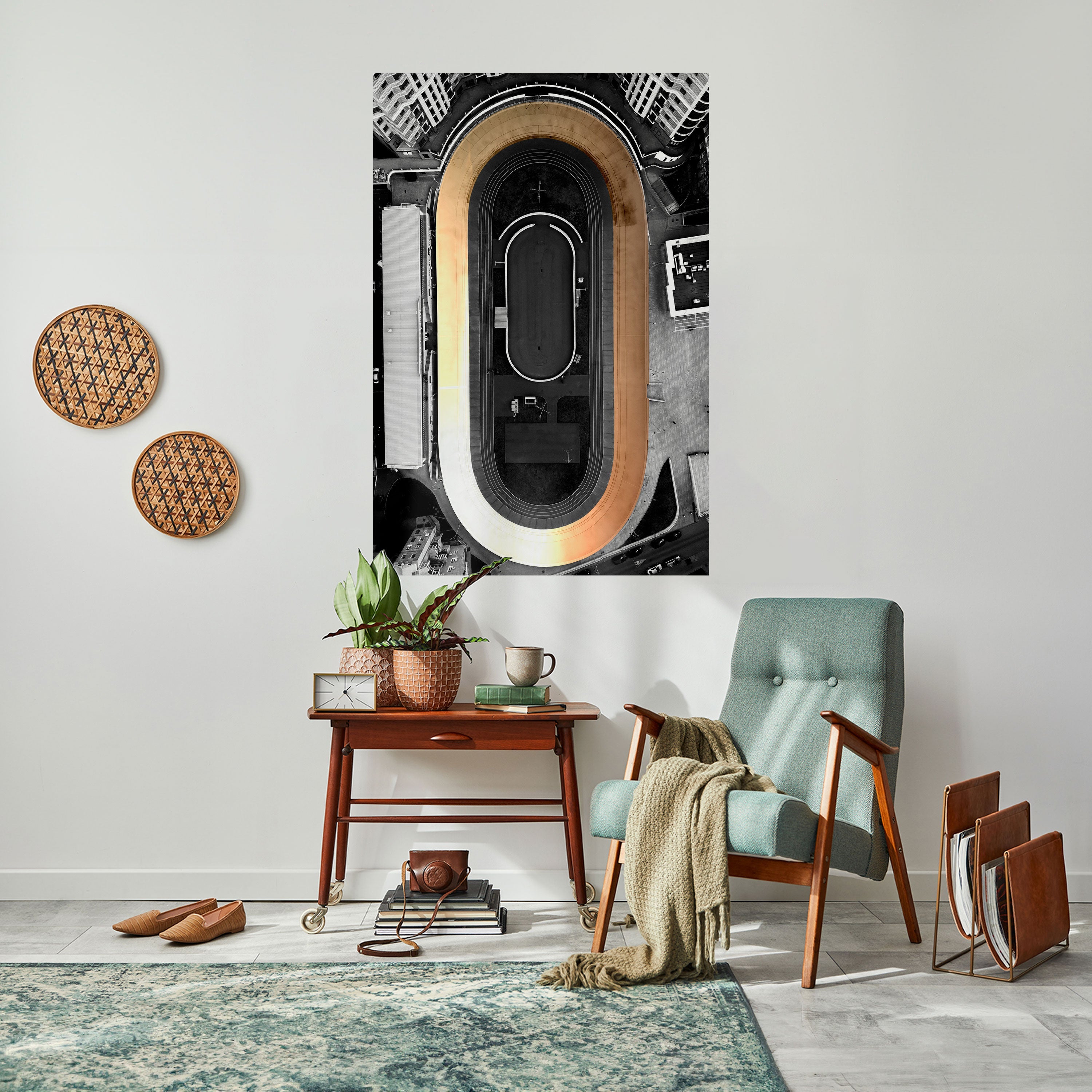 EDGE OF THE TRACK Poster Vertical Autocolante