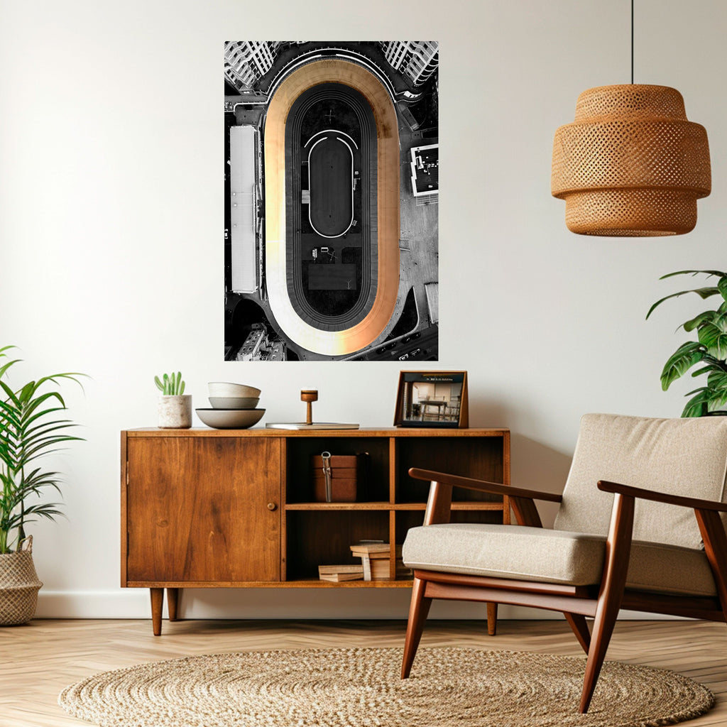 EDGE OF THE TRACK Poster Vertical Autocolante